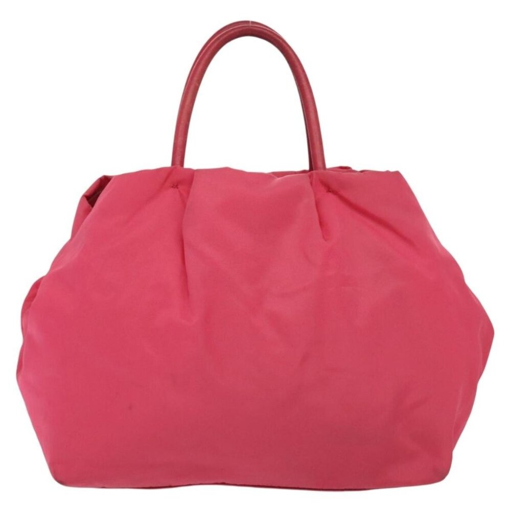 PRADA Hand Bag Nylon Pink Gold Auth - Picture 3 of 16
